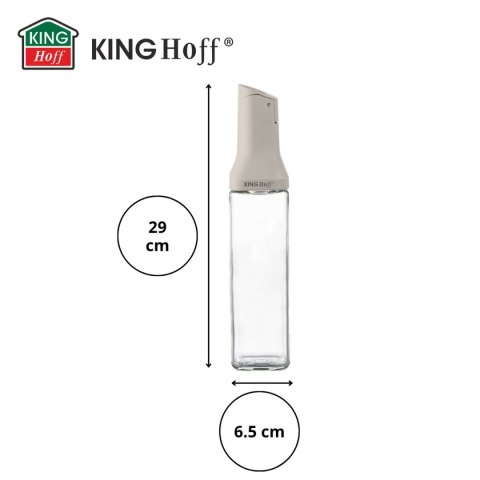 SZKLANA BUTELKA 500ml Z NALEWAKIEM DO OCTU I OLIWY KINGHOFF KH-2004