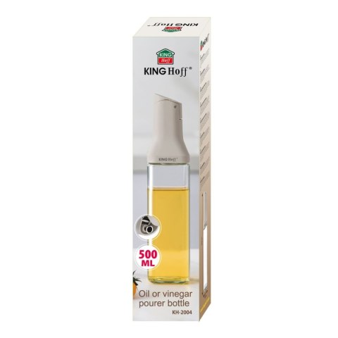 SZKLANA BUTELKA 500ml Z NALEWAKIEM DO OCTU I OLIWY KINGHOFF KH-2004
