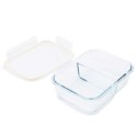 SZKLANY POJEMNIK 1000ml LUNCH BOX Z PRZEGRODĄ SZCZELNY 5623