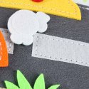 Książeczka sensoryczna edukacyjna filcowa 3D manipulacyjna ruchome elementy żyrafa
