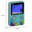 Konsola przenośna do gier mini elektroniczna retro 500 gier niebieska