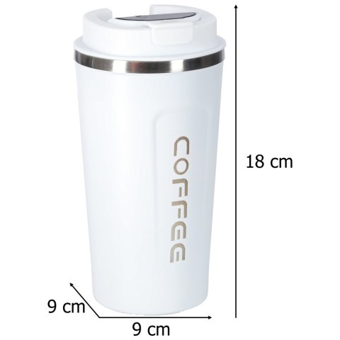 Kubek podróżny LED z ustnikiem 500ml biały