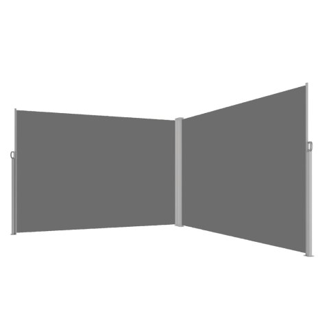 Markiza narożna boczna tarasowa LUARO parawan zwijany 180 x 620 cm szary