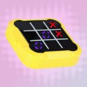 Kółko krzyżyk gra elektroniczna logiczna tic tac toe konsola przenośna żółta