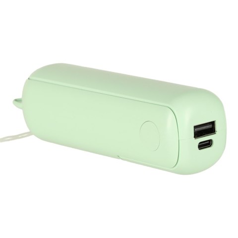 Wiatrak biurkowy wentylator mini ręczny składany wiatraczek przenośny USB zielony