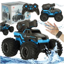 Samochód RC amfibia wodoodporny sterowany gestami ręką + 2 piloty niebieski MEGA OKAZJA TOP