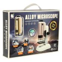 Mikroskop kieszonkowy szkolny edukacyjny naukowy mini LED akcesoria