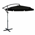 Parasol ogrodowy LUARO duży składany z wysięgnikiem 290cm czarny