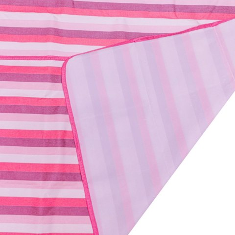 Mata plażowa wodoodporna koc piknikowy plażowy składany torba XXL 200x200cm różowa