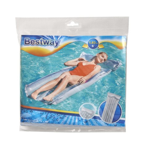 Materac dmuchany plażowy do pływania na basen wodę BESTWAY 44013 szary 90kg 183cm
