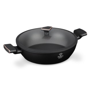 Garnek niski z pokrywką 30 cm Fashion TV FTV-0036 Matte Black- Rose Gold