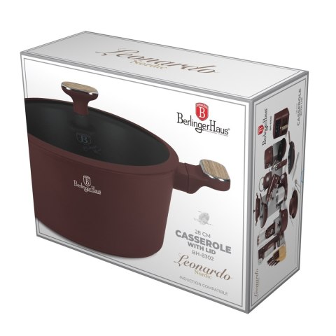 Garnek z pokrywką 28cm BerlingerHaus Leonardo Nordic BH-8302