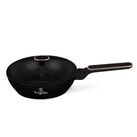 Głęboka patelnia z pokrywką 24 cm BerlingerHaus BH- 8352 | Black Rose Collection