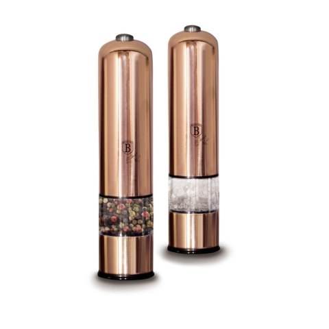 Młynki elektryczne do pieprzu i soli 2szt BerlingerHaus  BH-1905 Rose Gold Collection