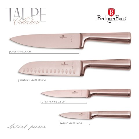Noże kuchenne | Zestaw 4 noży BerlingerHaus Leonardo Collection BH-2977