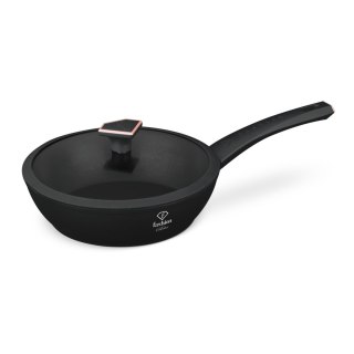 Patelnia głęboka 24 cm + pokrywka Fashion TV FTV-0030 Matte Black- Rose Gold