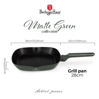Patelnia grilowa 28cm Matte Green Collection BerlingerHaus BH-8161