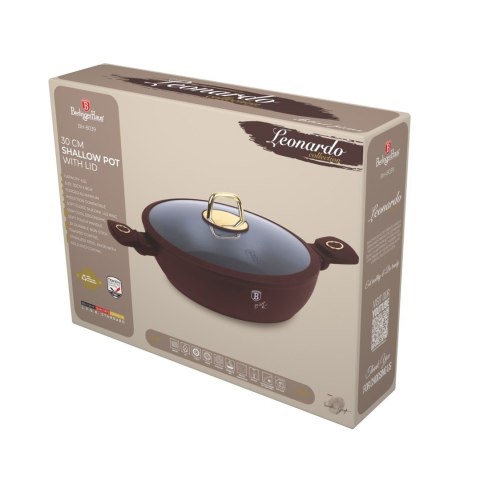 Płytki garnek z pokrywką 4,5L 30cm BerlingerHaus Leonardo BH-8039