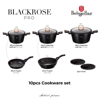Zestaw garnków 10 el. BerlingerHaus Black Rose BH-8168