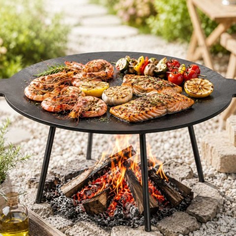 ŻELIWNA PRASKA 20x10cm DO GRILLOWANIA BURGERÓW STEKÓW MIĘSA HAGE