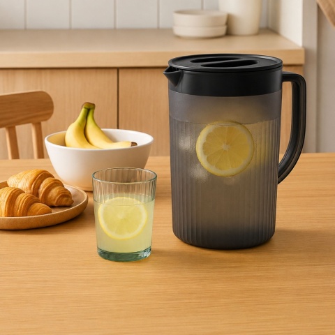 Dzbanek plastikowy 3l z pokrywką do wody soku napojów lemoniady pojemny