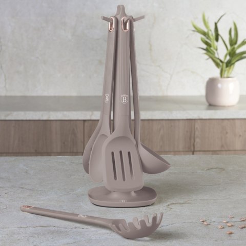 Zestaw przyborów kuchennych na stojaku 5 elementów BerlingerHaus BH-8618 Taupe Collection