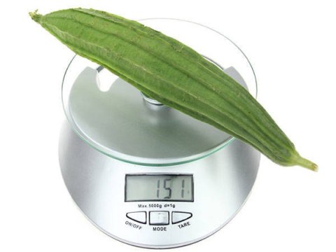 Elektroniczna waga kuchenna szklana 5kg / 1g zegar