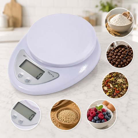 Elektroniczna waga kuchenna z wyświetlaczem 5 kg