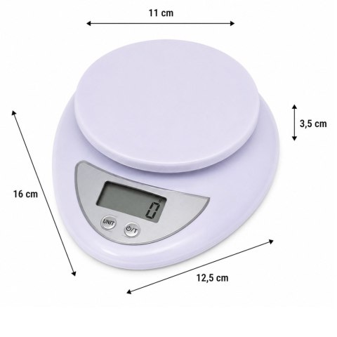 Elektroniczna waga kuchenna z wyświetlaczem 5 kg