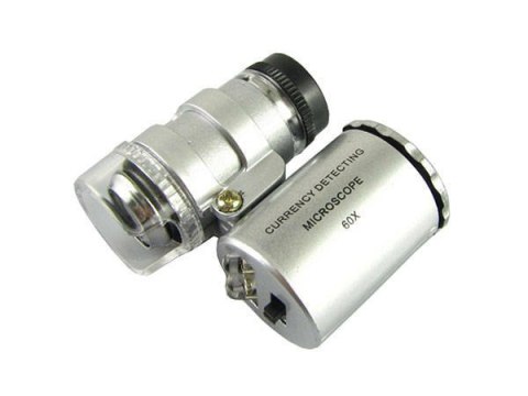 Lupa jubilerska mikroskop 60x 2 led profesjonalny