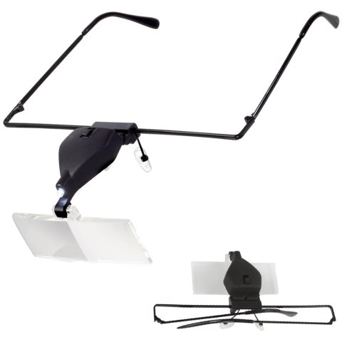Lupa okulary zegarmistrzowska led 3,5x wymienne