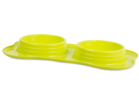 Miska podwójna dla psa kota na karmę 0,4 l x 2