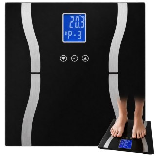 Analityczna waga łazienkowa 180kg szklana lcd