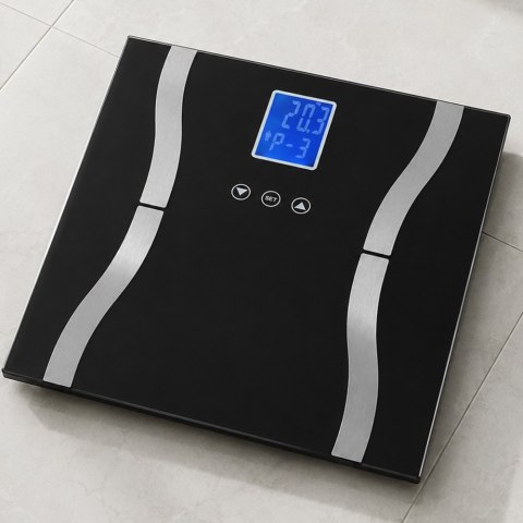 Analityczna waga łazienkowa 180kg szklana lcd