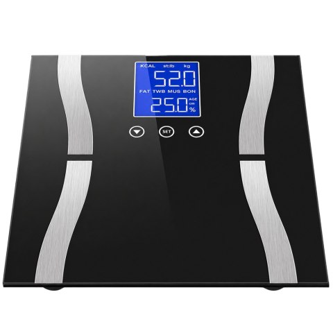 Analityczna waga łazienkowa 180kg szklana lcd