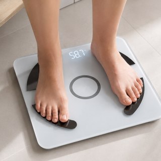 Analityczna waga łazienkowa bluetooth 180kg szkło
