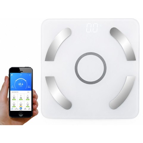 Analityczna waga łazienkowa bluetooth 180kg szkło