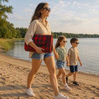 Koc piknikowy plażowy wodoodporny biwak plaża duży z izolacją xxl 150x200cm