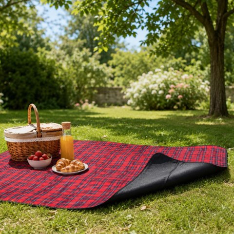 Koc piknikowy plażowy wodoodporny biwak plaża duży z izolacją xxl 150x200cm