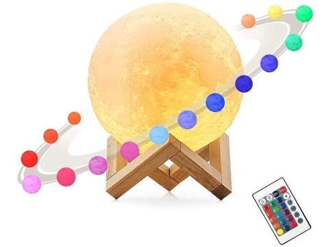 Lampka nocna księżyc kolorowa rgb usb akumulator