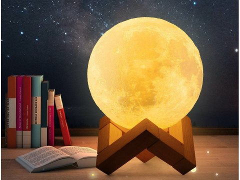 Lampka nocna księżyc kolorowa rgb usb akumulator