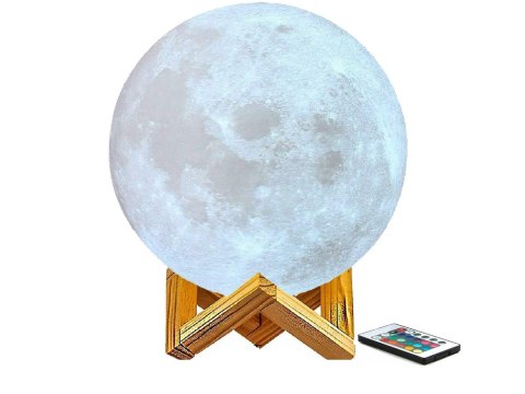 Lampka nocna księżyc kolorowa rgb usb akumulator