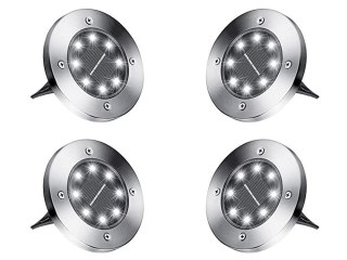 Lampki solarne gruntowe lampa ogrodowa 8 led 4 szt