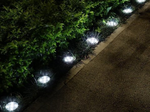 Lampki solarne gruntowe lampa ogrodowa 8 led 4 szt
