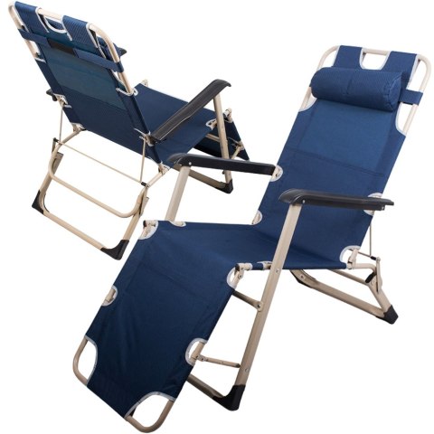 Leżk składany ogrodowy fotel plażowy zero gravity 2w1 krzesło turysytyczne