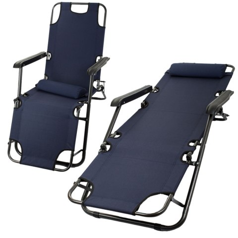 Leżk składany ogrodowy fotel plażowy zero gravity 2w1 krzesło turysytyczne