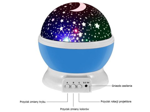 Projektor gwiazd star master koło lampka nocna