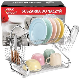 Suszarka do naczyń dwupoziomowa stojąca ociekacz
