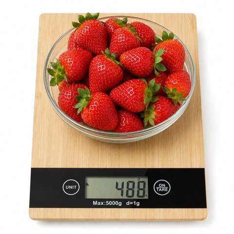 Waga kuchenna bambusowa elektroniczna lcd do 5 kg