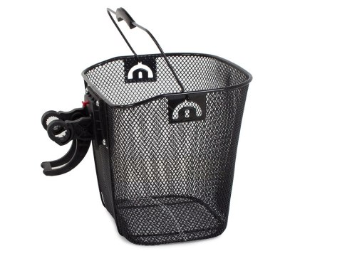 Duzy kosz rowerowy metalowy koszyk do roweru click